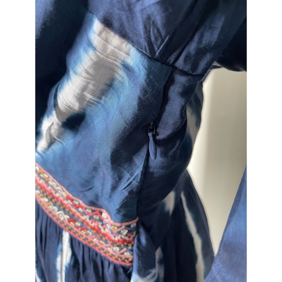 Anthropologie Verb by Pallavi Singhee Blue White Tie Dye Dress size Medium - Picture 8 of 14